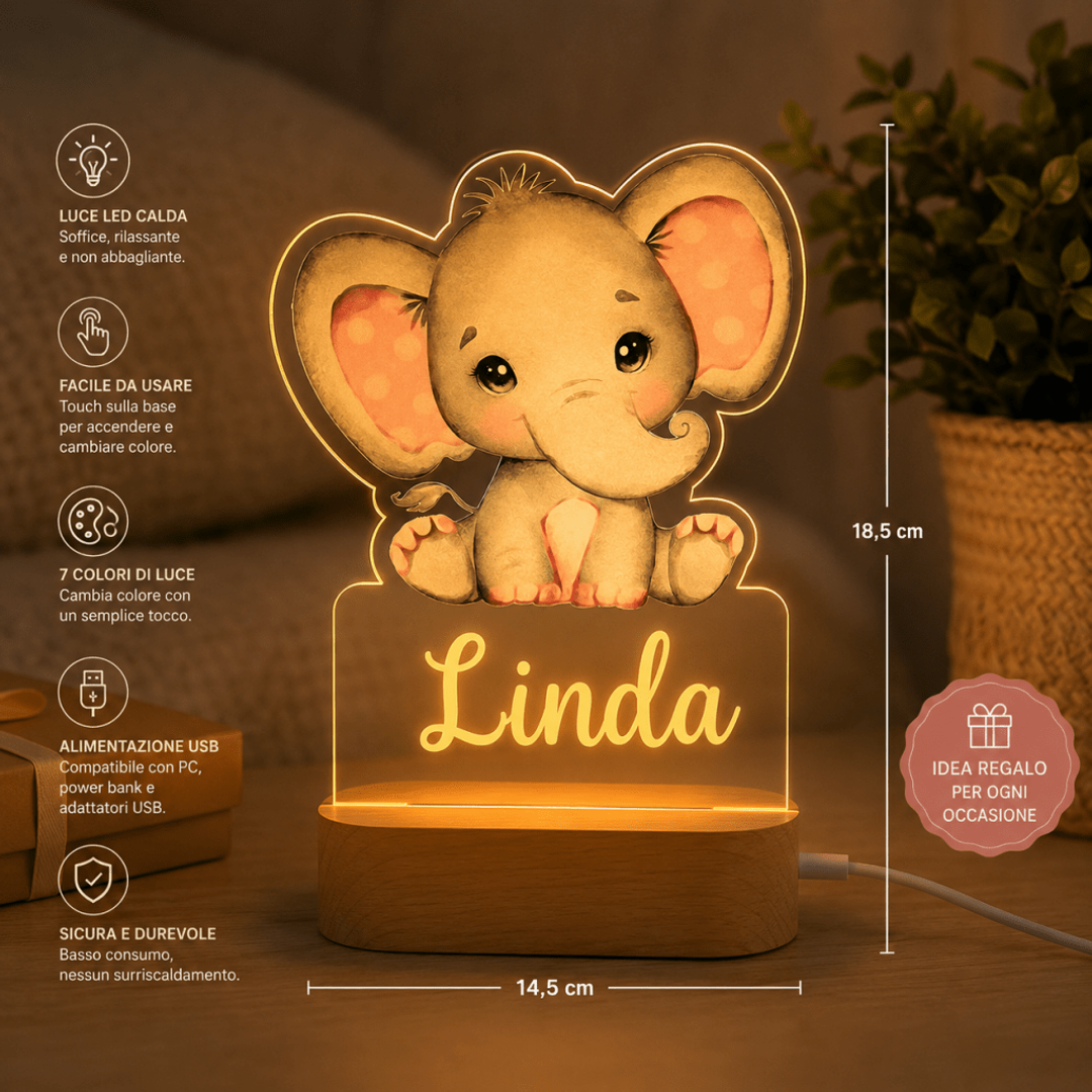 Lampada LED personalizzata con nome per bambini — AYCS Tech