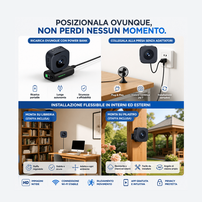 Mini telecamera sicurezza 4K WiFi con visione notturna — AYCS Tech