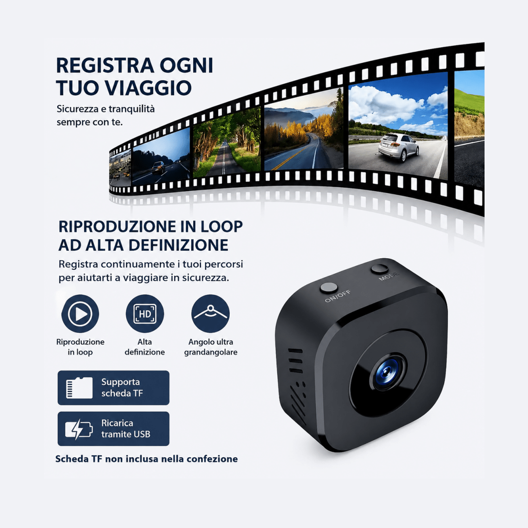 Mini telecamera sicurezza 4K WiFi con visione notturna — AYCS Tech