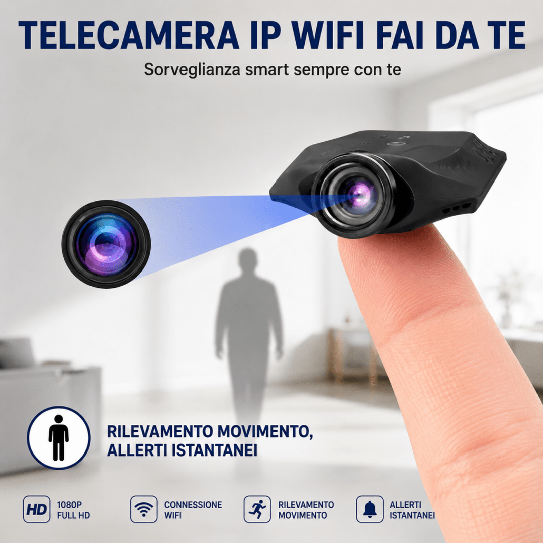 Telecamera sorveglianza HD WiFi per interno ed esterno — AYCS Tech