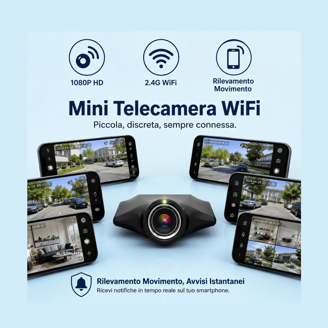 Telecamera sorveglianza HD WiFi per interno ed esterno — AYCS Tech