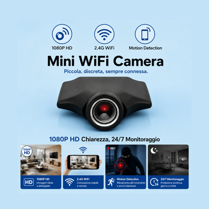 Telecamera sorveglianza HD WiFi per interno ed esterno — AYCS Tech