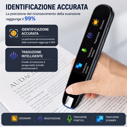 Penna traduttrice istantanea 123 lingue con scanner — AYCS Tech