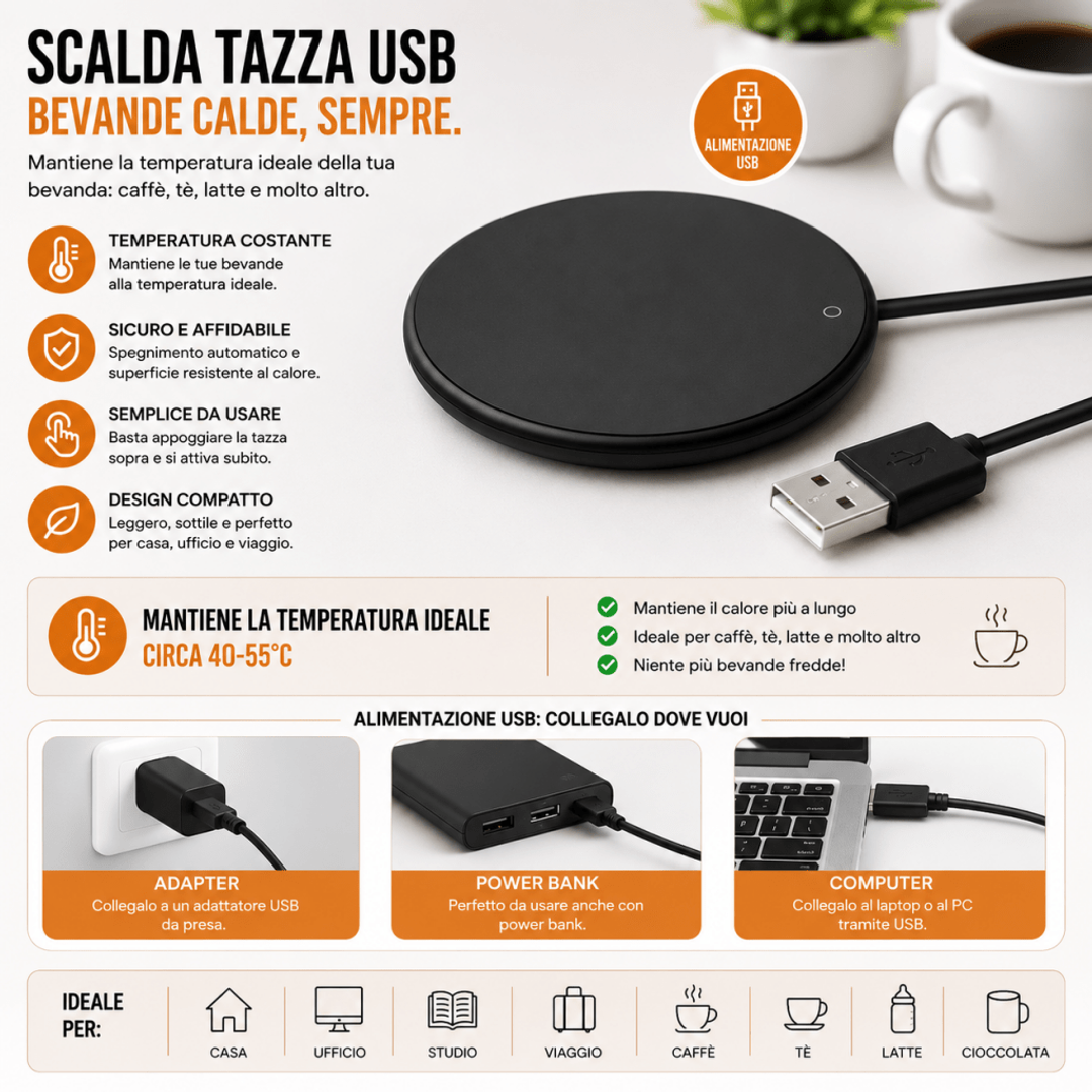 Scaldatazza USB Termostatico - Sottobicchiere Elettrico 3 Temperature per Caffè Tè Latte - Casa Ufficio Studio AYCS Tech Accessori Casa 1ydxv1-fg scaldatazza-usb-termostatico-sottobicchiere-elettrico-3-temperature-per-caffe-te-latte-casa-ufficio-studio caffè, casa, scaldatazza, termostatico, ufficio, USB