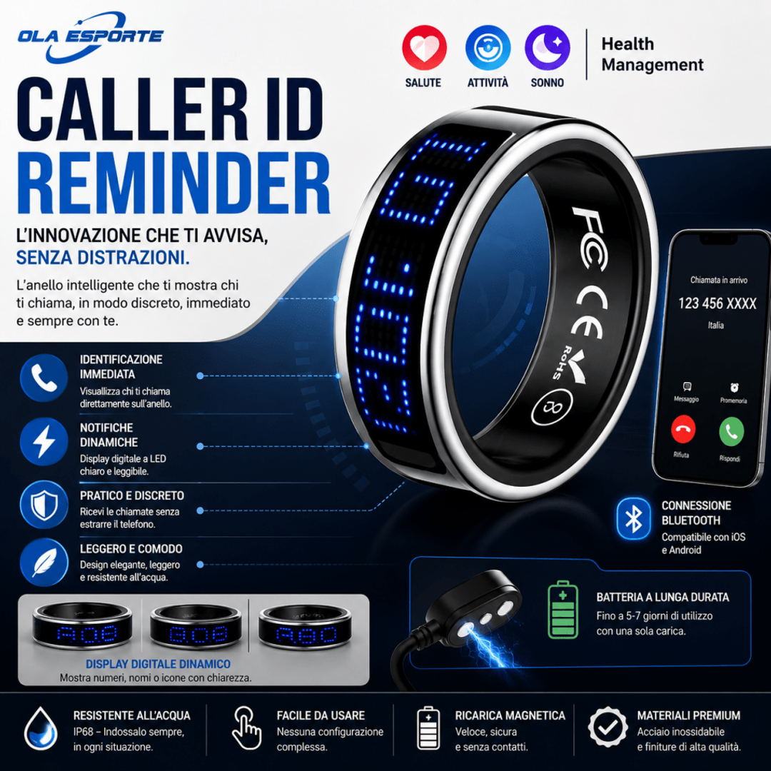 Smart ring anello intelligente 2026 frequenza cardiaca IP68 — AYCS Tech