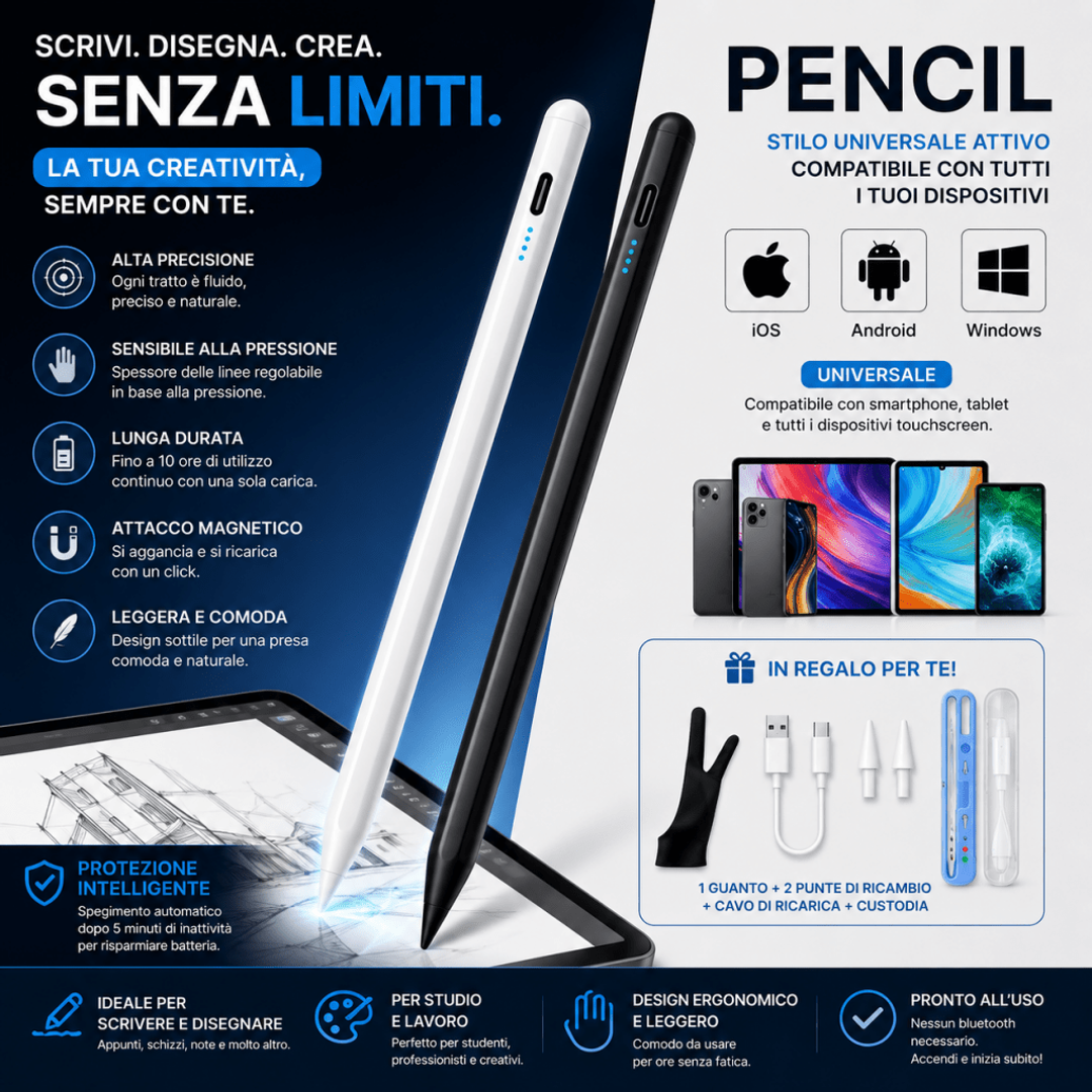 Stilo universale attivo magnetico per iPad iPhone Android — AYCS Tech