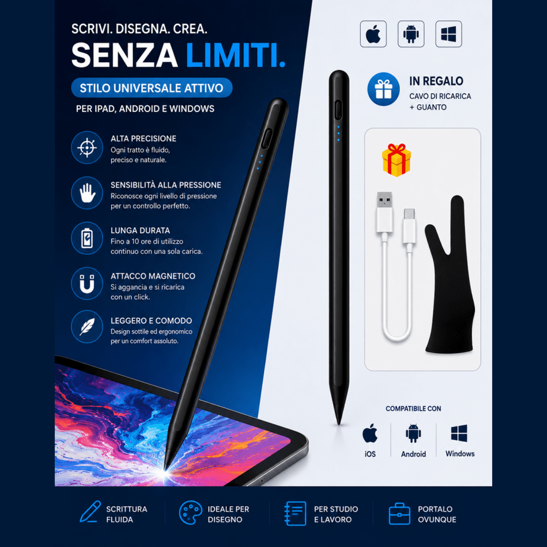 Stilo universale attivo magnetico per iPad iPhone Android — AYCS Tech