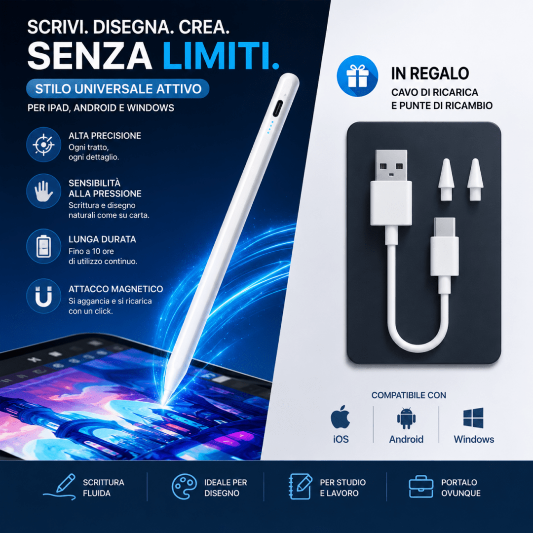 Stilo universale attivo magnetico per iPad iPhone Android — AYCS Tech
