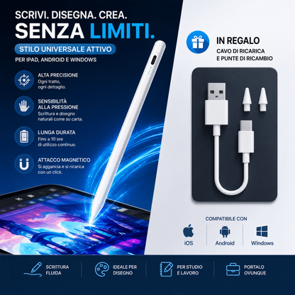 Stilo universale attivo magnetico per iPad iPhone Android — AYCS Tech
